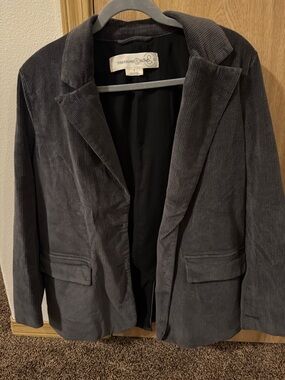 Treasure & Bond Women's Charcoal Corduroy Blazer